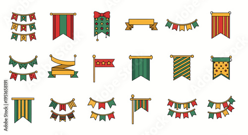 Festive Banners and Flags Celebration