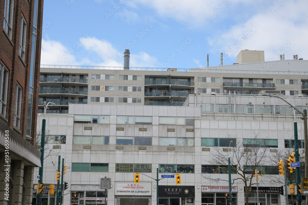 Fototapeta premium exterior of Chinatown Centre, located at 222 Spadina Av, Toronto (viewed from Sullivan St)