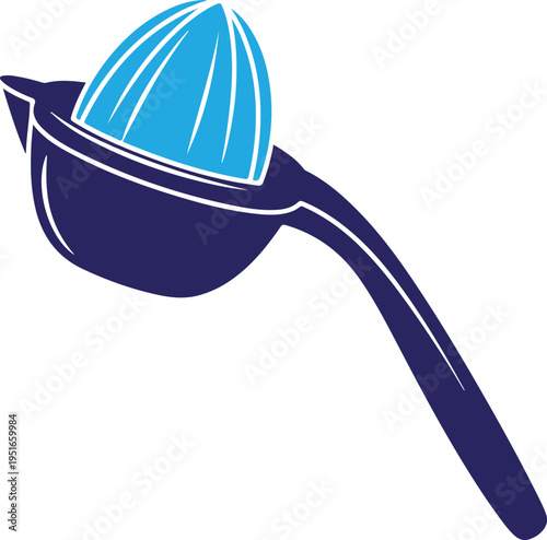 Silhouette of manual juicer isolated on transparent background