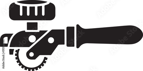 Silhouette of a vintage guitar amp knob isolated on transparent background