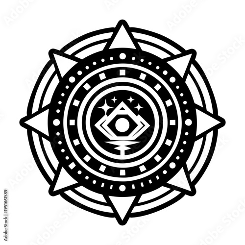 A solid style icon of cosmic portal symbol