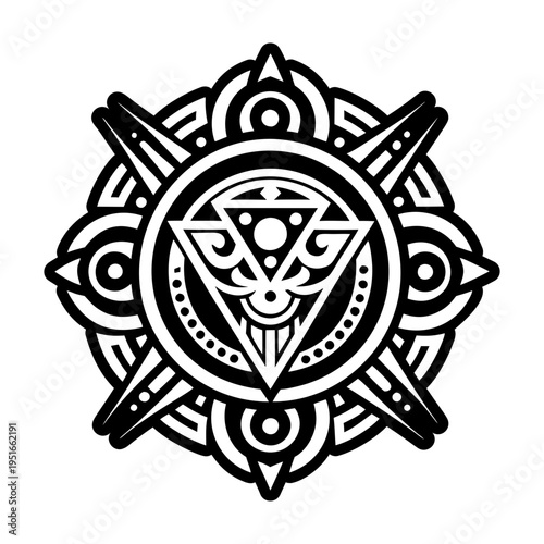 A solid style icon of shamanic symbol