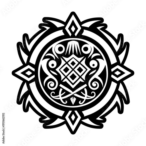 A glyph style icon of timeless symbol tattoo