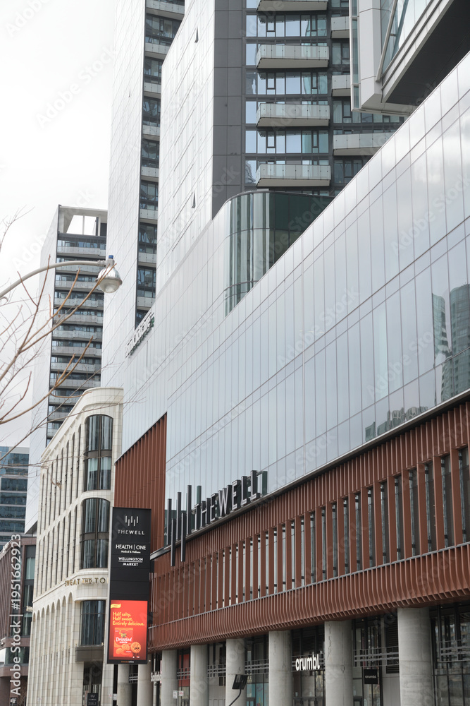Obraz premium exterior of The Well, a mixed use complex, located at 486 Front St W, Toronto