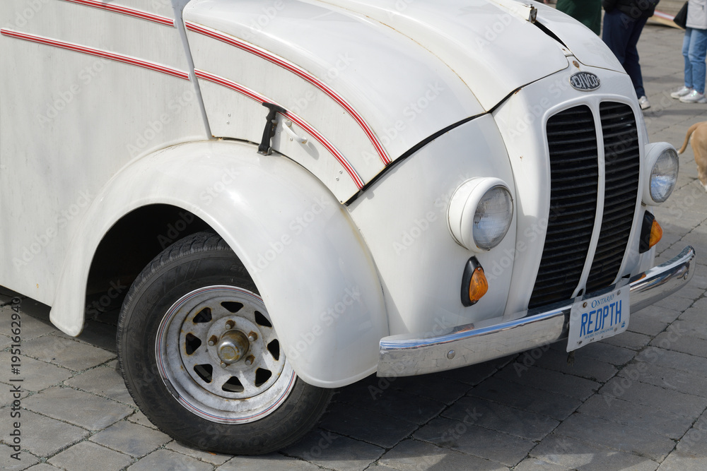Fototapeta premium front right of Redpath Sugar’s 1947 Divco, a restored 