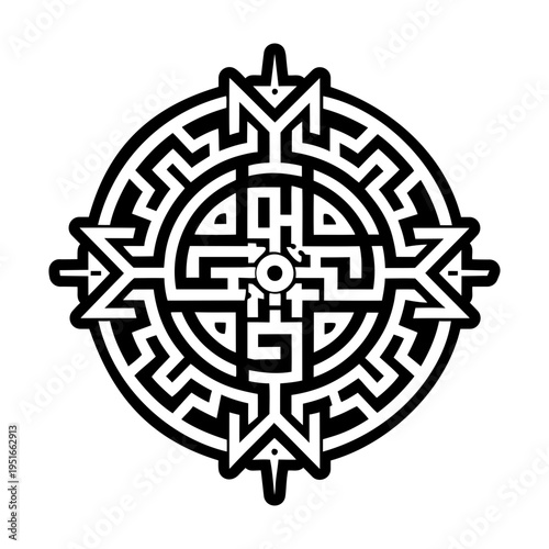 A filled style icon of ancient knowledge symbol