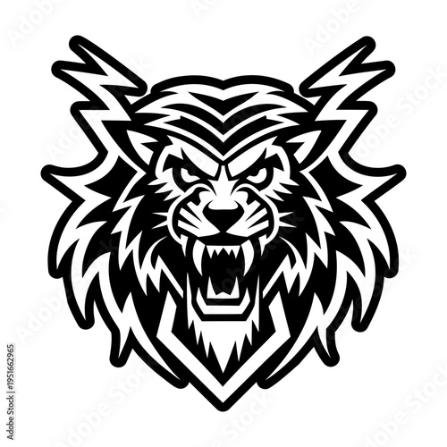 A solid style icon of animal roar symbol