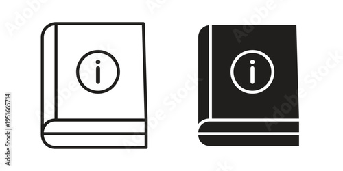User guide icon silhouette design. Editable stroke outline icon on white background