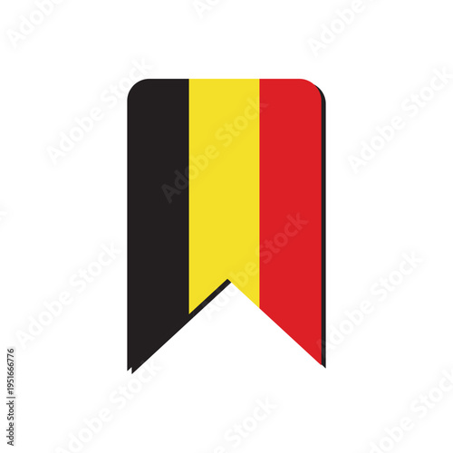 Bilde på lerret Simple Belgium Flag Bookmark Marker Icon for Web and UI, Digital Bookmarking, Fa