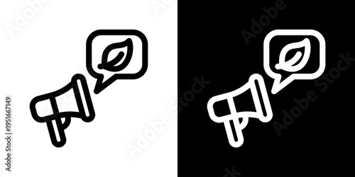 Eco Awareness Icon Set Vector Collection Isolated In Black And White