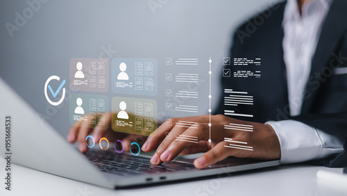 Tableau sur toile AI powered recruitment platform and candidate screening process