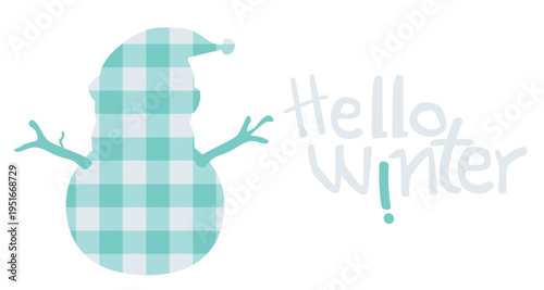Hello winter pattern text. vector