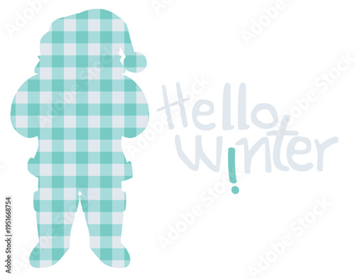 Hello winter pattern text. vector