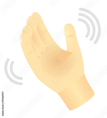 Hand showing hello sign. vector