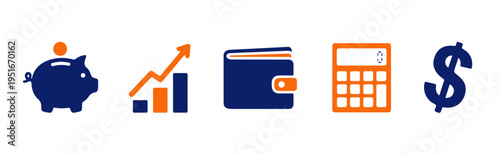 Finance Management and Banking Services Icons Collection