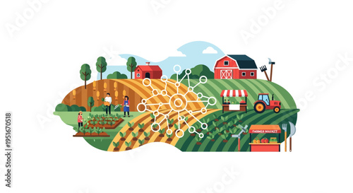 Smart Farming Technology and IoT Network Integration in Rural Agricultural Landscape