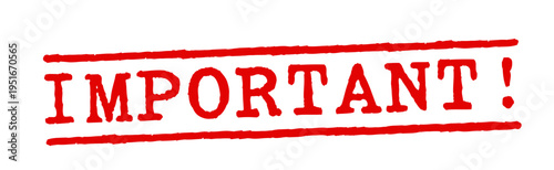 Important! on red stamp