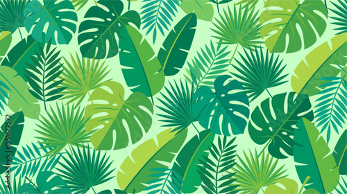 Tropical plants and leaves in a lush green environment 14.eps