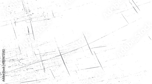 White background with subtle grey scratches and speckles forming a distressed texture