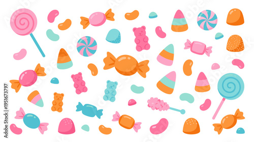 Colorful Assorted Candy Collection Set