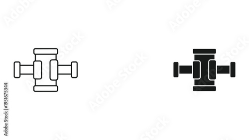 Piping System Connection Industry Icon