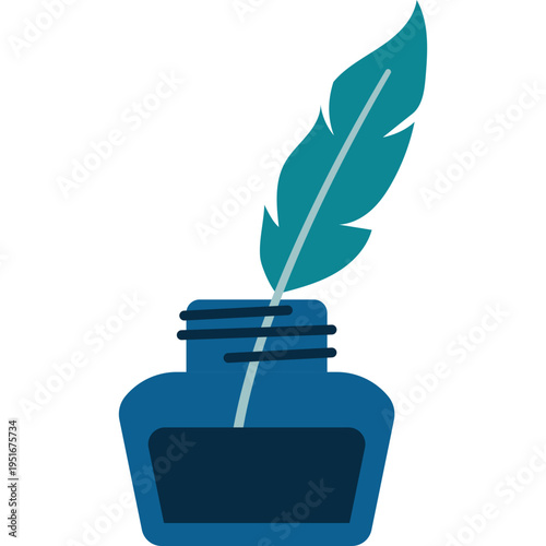 Quill Pen and Inkwell Icon