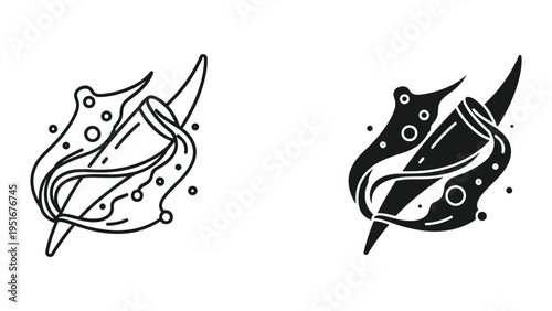 Abstract Ink Splash Pen Creative Flow Business