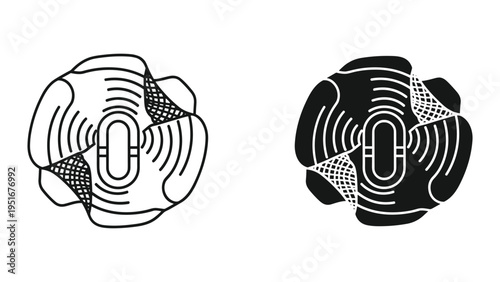 Sound Wave Icon Broadcast Signal Abstract Representation