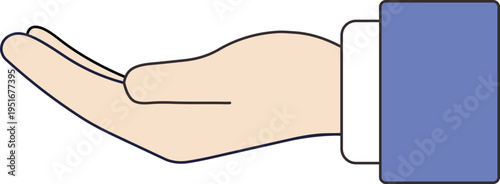 안내및 받는 손동작