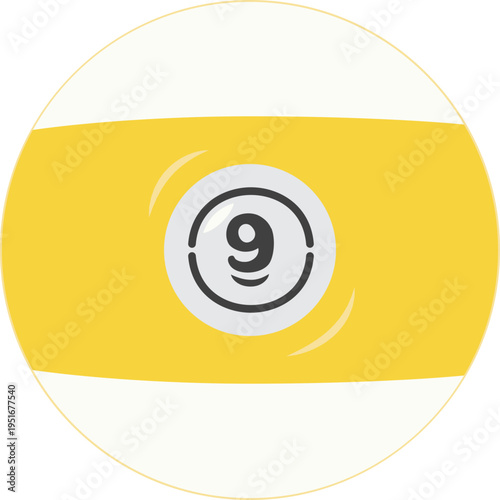 9번 숫자 노란색 포켓볼