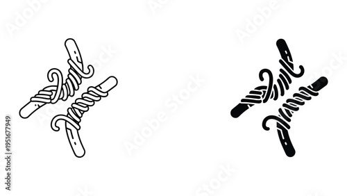 Barbed Wire Abstract Connection Symbol Commerce