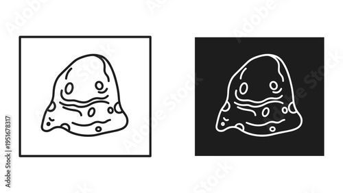 Blob Character Outline Design Element for Branding