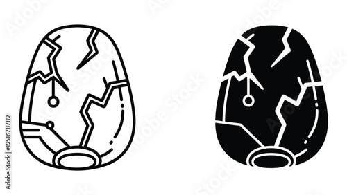 Tech Egg Cracked Future Concept