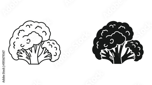 Broccoli Icon Vegetable Food Graphic
