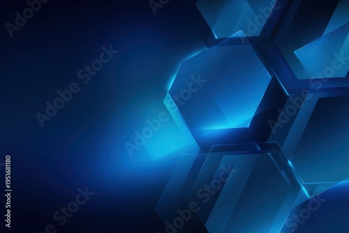 Abstract Blue Hexagonal Pattern: Modern Tech Background for Science, Technology, Engineering, and Mathematics Concepts