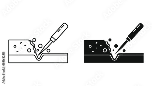Engraving Tool Carving Surface Process Industrial Concept