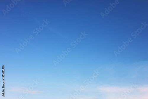 Fantastic soft white clouds against blue sky and copy space.