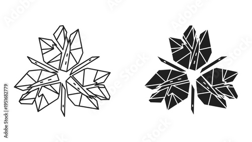 Geometric Snowflake Abstract Business Growth Concept