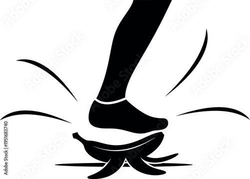 A stylized illustration of a foot stepping on a small creature with splashing water effects