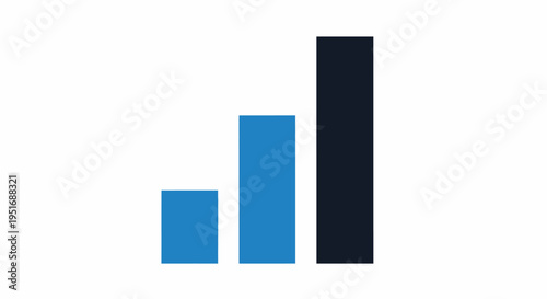 Abstract graphical representation of growth and progress in business or finance without any text