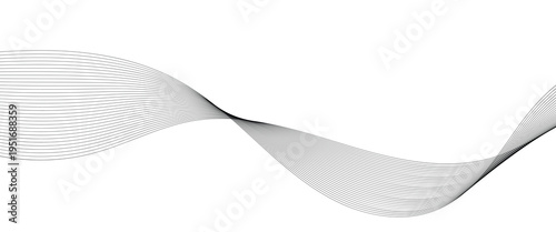 Technology abstract lines on white background. Undulate Grey Wave Swirl, frequency sound wave, twisted curve lines with blend effect. EPS10. Abstract design.
