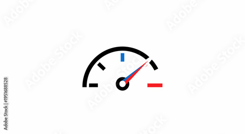 Abstract illustration of a speedometer or gauge, indicating performance and speed measurement