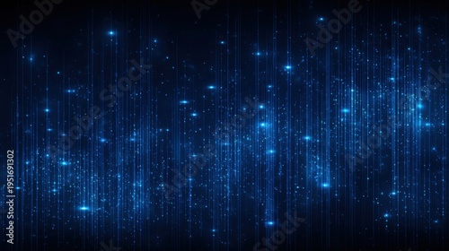 Abstract Blue Light Streaks Background with Sparkling Effects for Technology and Innovation Concepts