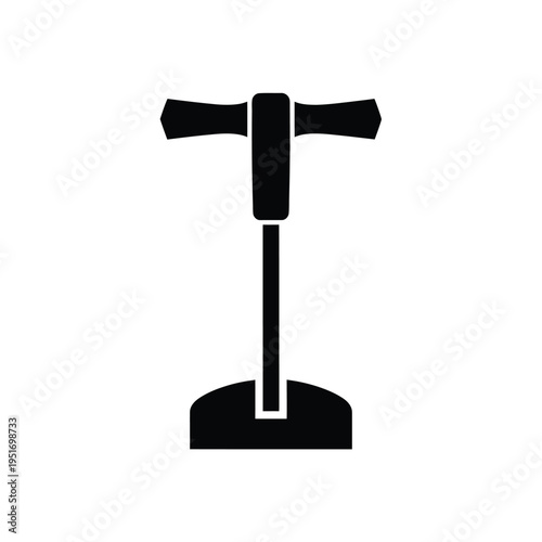 Black and white silhouette of a hammer tool