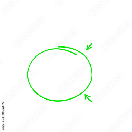 Green Circle Marks Highlight Important