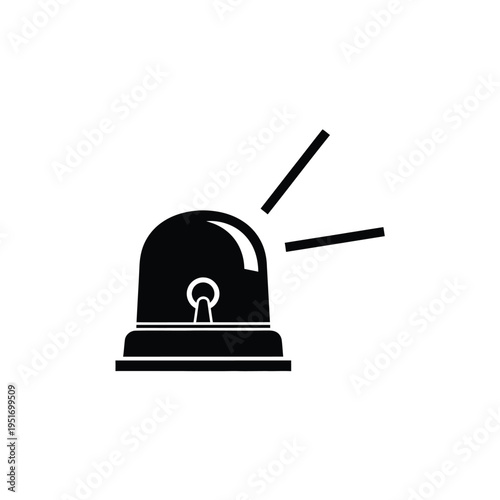 Black and white service bell with ringing indicator