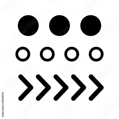 Minimalist Geometric Pattern with Circles and Arrows