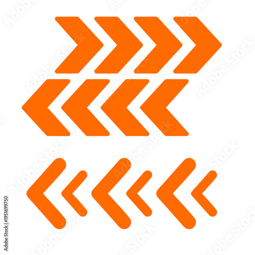 Set of Abstract Geometric Arrow Shapes and Circles for Infographic Elements