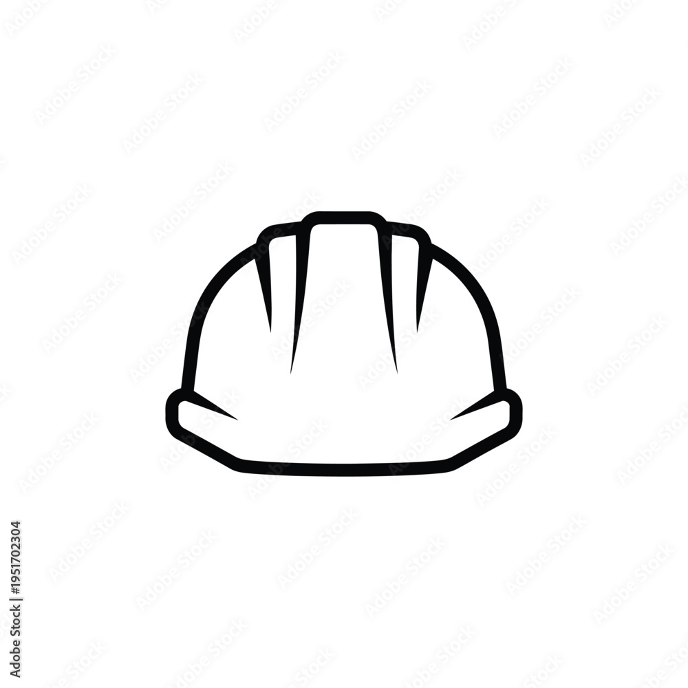 Fototapeta premium Black and white hard hat safety helmet on white background