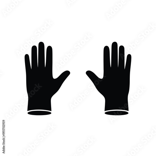 Black silhouettes of two hands with outstretched fingers